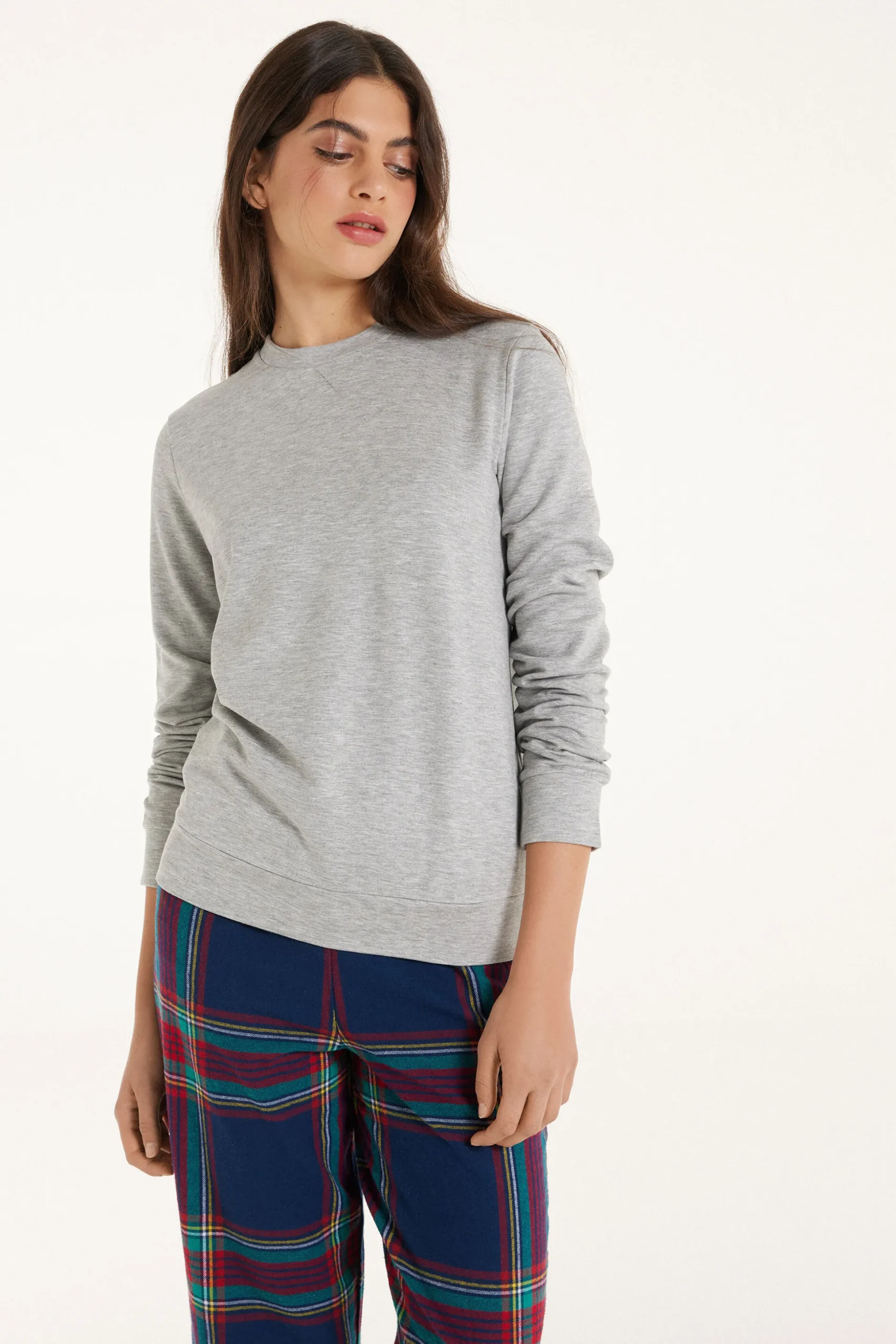 Long-Sleeved Fleece-Lined Top - Pajama Sets - Women | Tezenis