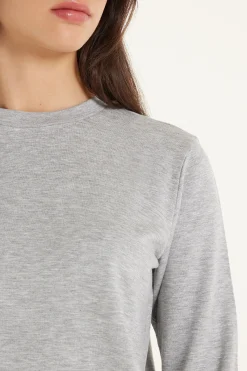 Long-Sleeved Fleece-Lined Top - Pajama Sets - Women | Tezenis