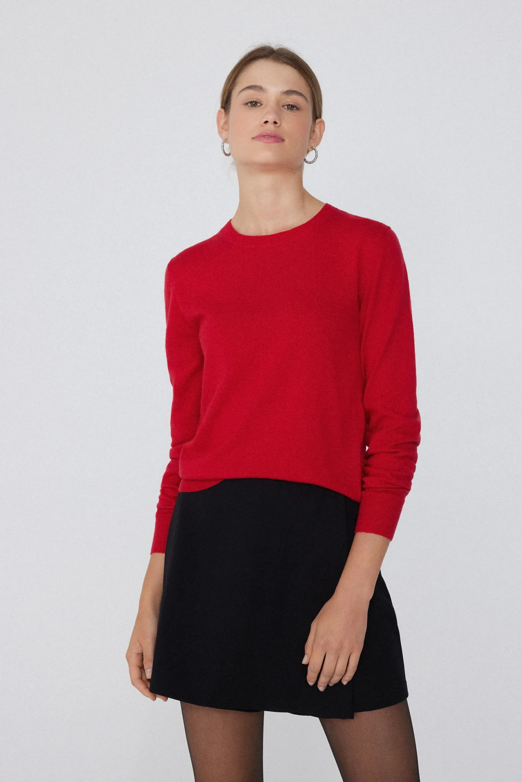 Long-Sleeved Heavy Wool Crew-Neck Sweater - Cardigans And Sweaters - Women | Tezenis