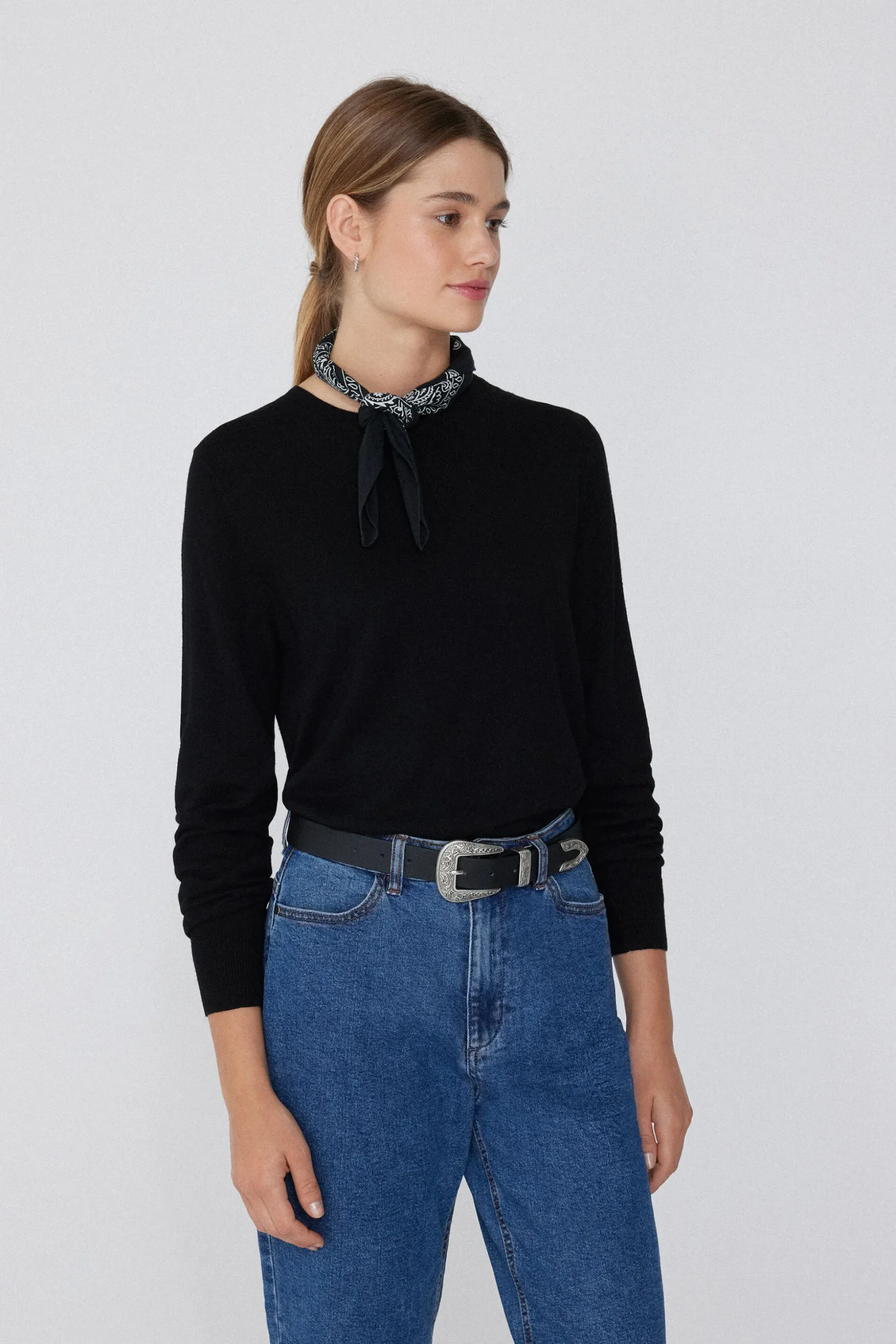 Long-Sleeved Heavy Wool Crew-Neck Sweater - Cardigans And Sweaters - Women | Tezenis
