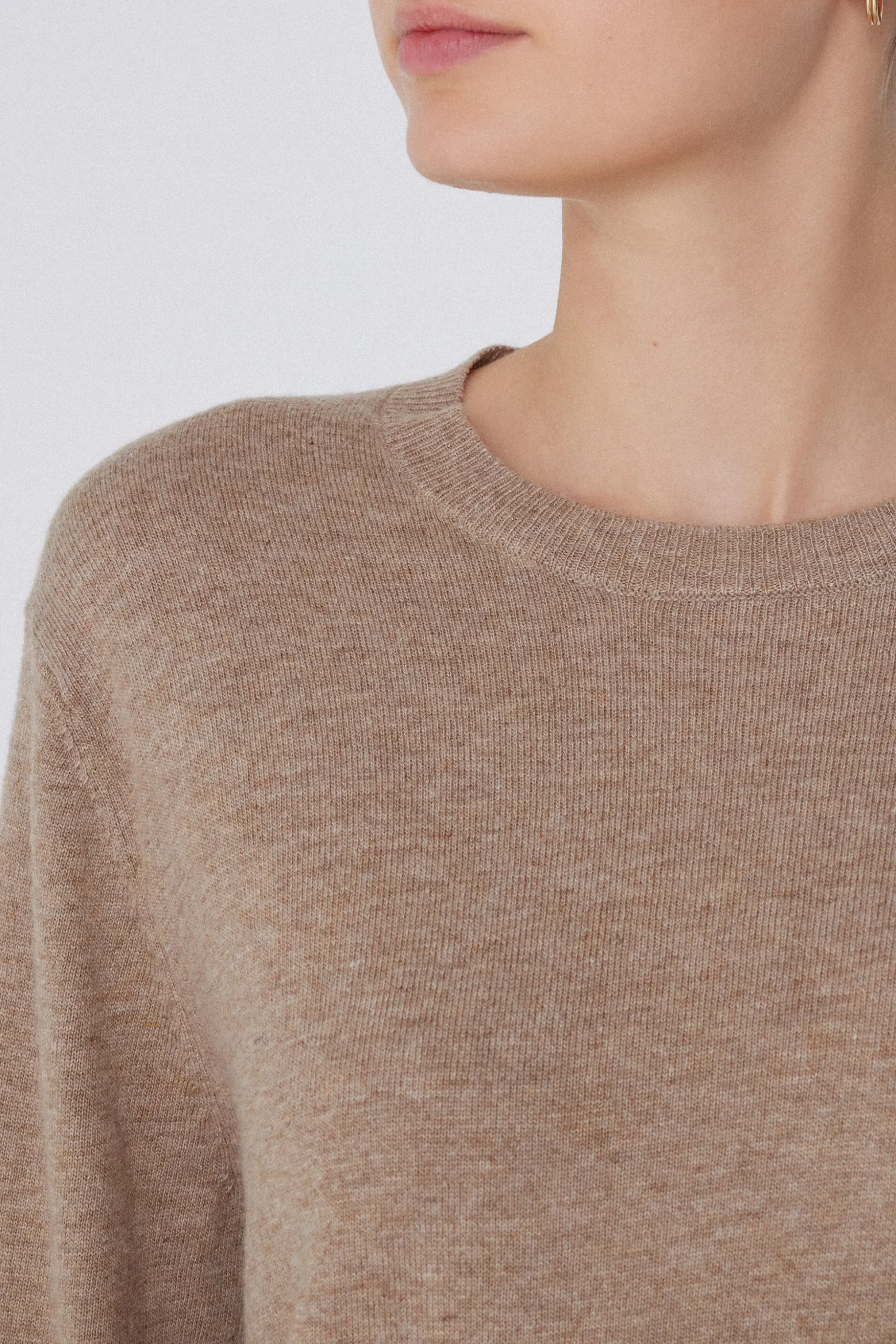 Long-Sleeved Heavy Wool Crew-Neck Sweater - Cardigans And Sweaters - Women | Tezenis