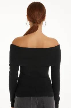 Long-Sleeved Heavy Wool Off-the-Shoulder Sweater - Cardigans And Sweaters - Women | Tezenis