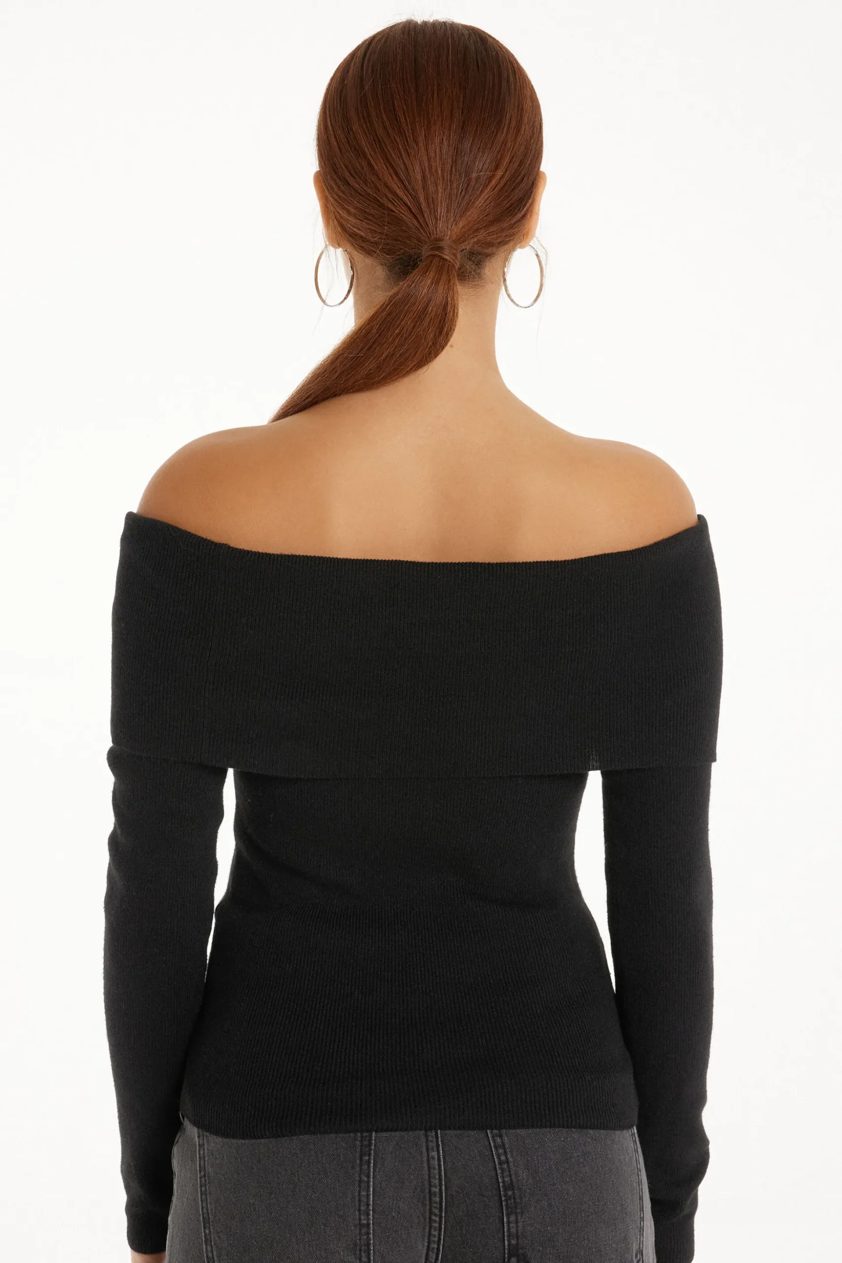 Long-Sleeved Heavy Wool Off-the-Shoulder Sweater - Cardigans And Sweaters - Women | Tezenis