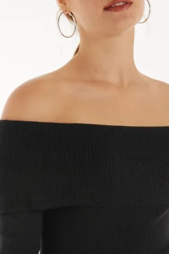 Long-Sleeved Heavy Wool Off-the-Shoulder Sweater - Cardigans And Sweaters - Women | Tezenis