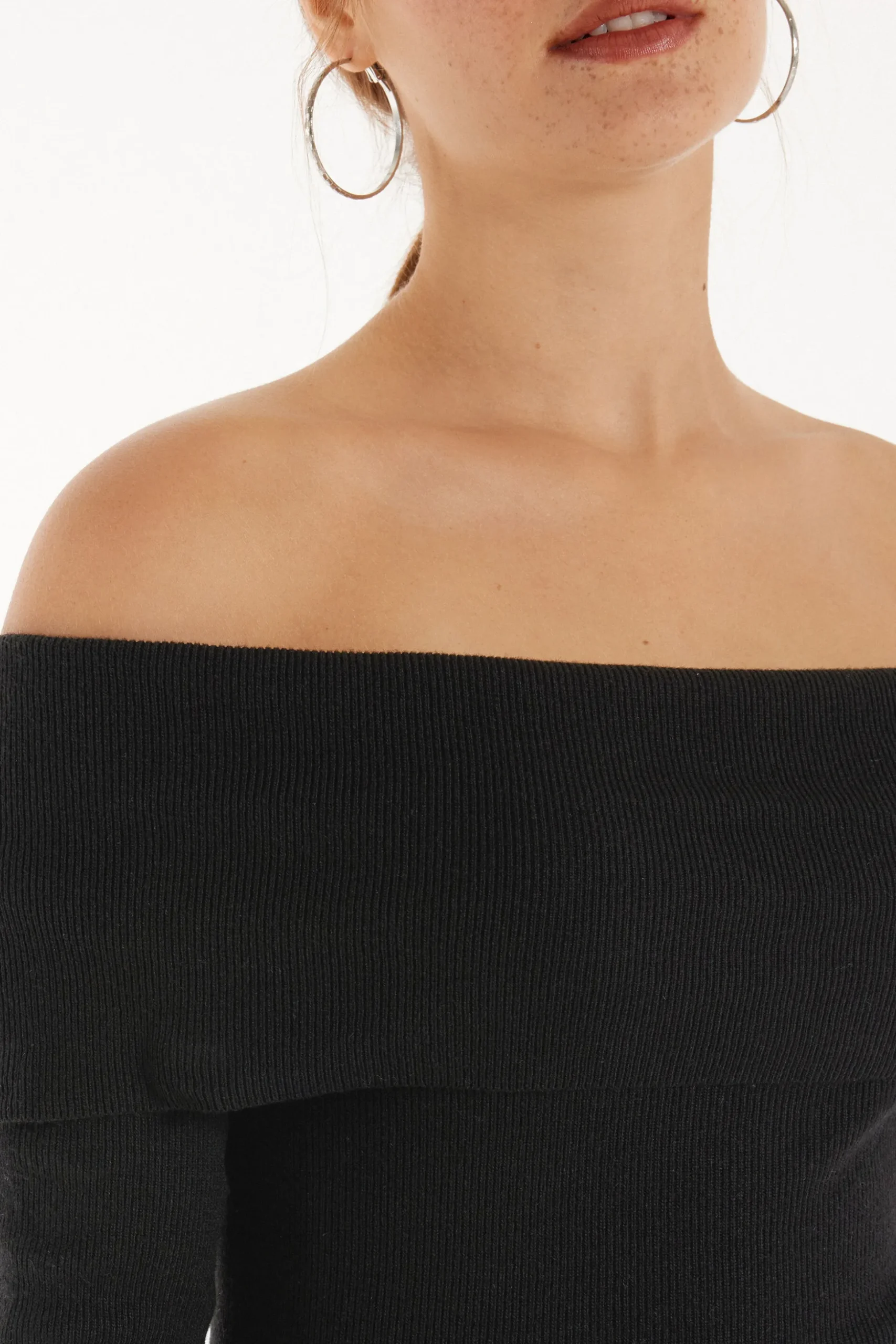 Long-Sleeved Heavy Wool Off-the-Shoulder Sweater - Cardigans And Sweaters - Women | Tezenis