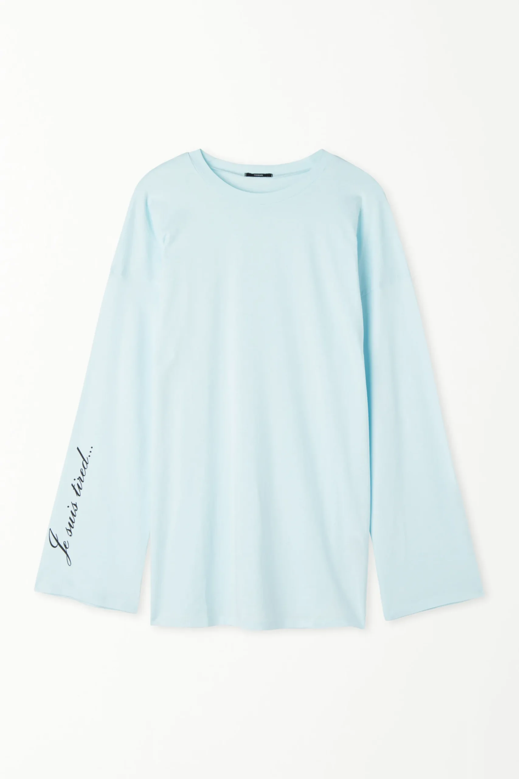 Long-Sleeved Oversized Cotton Top - Pajama Sets - Women | Tezenis