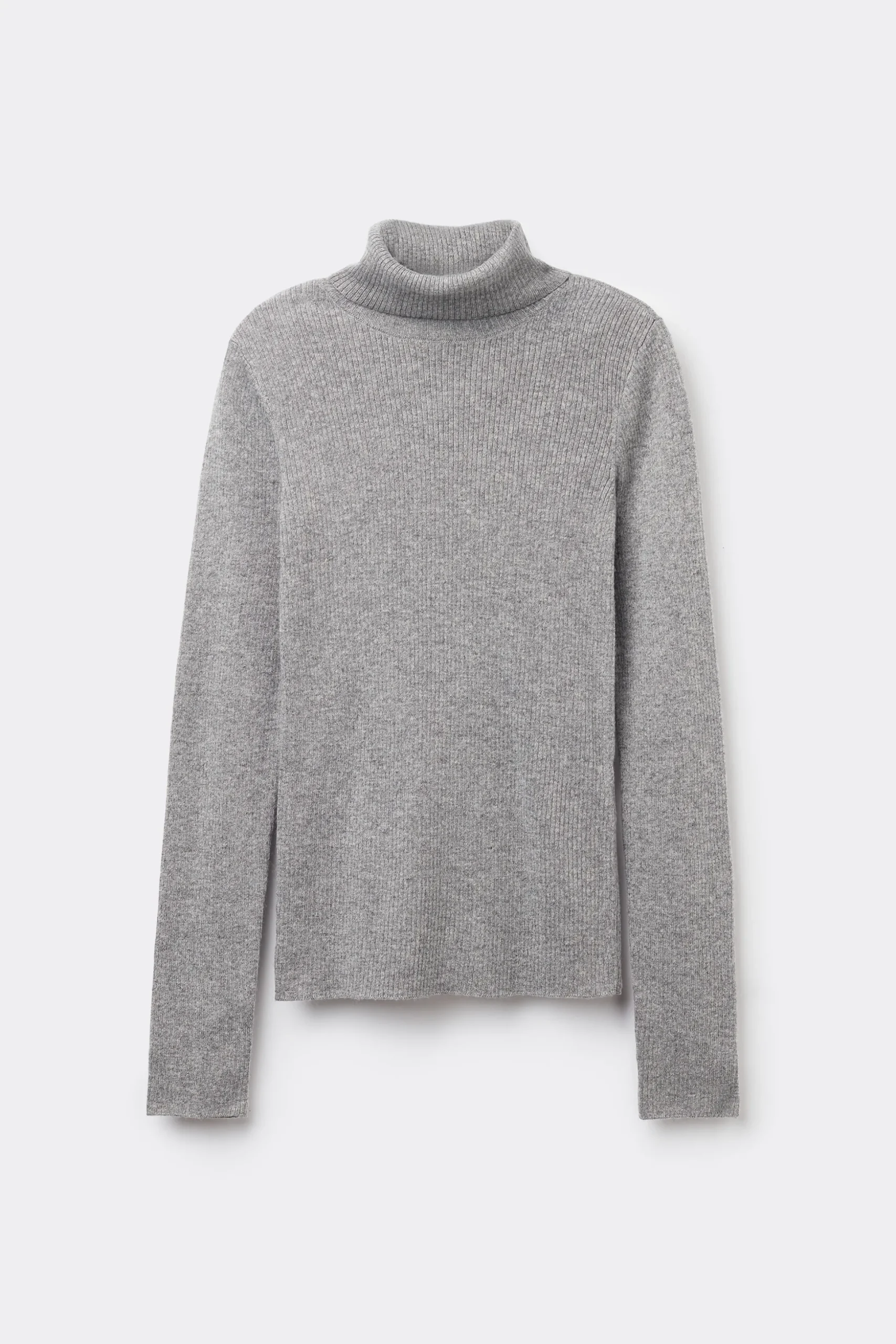 Long-Sleeved Ribbed Wool Turtleneck Sweater - Cardigans And Sweaters - Women | Tezenis