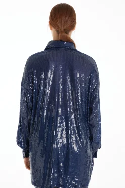 Long-Sleeved Sequined Shirt - Long-Sleeved Tops - Women | Tezenis