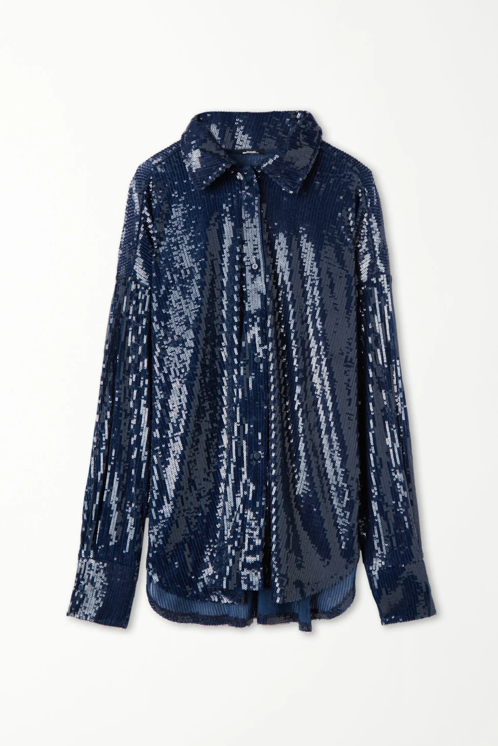 Long-Sleeved Sequined Shirt - Long-Sleeved Tops - Women | Tezenis
