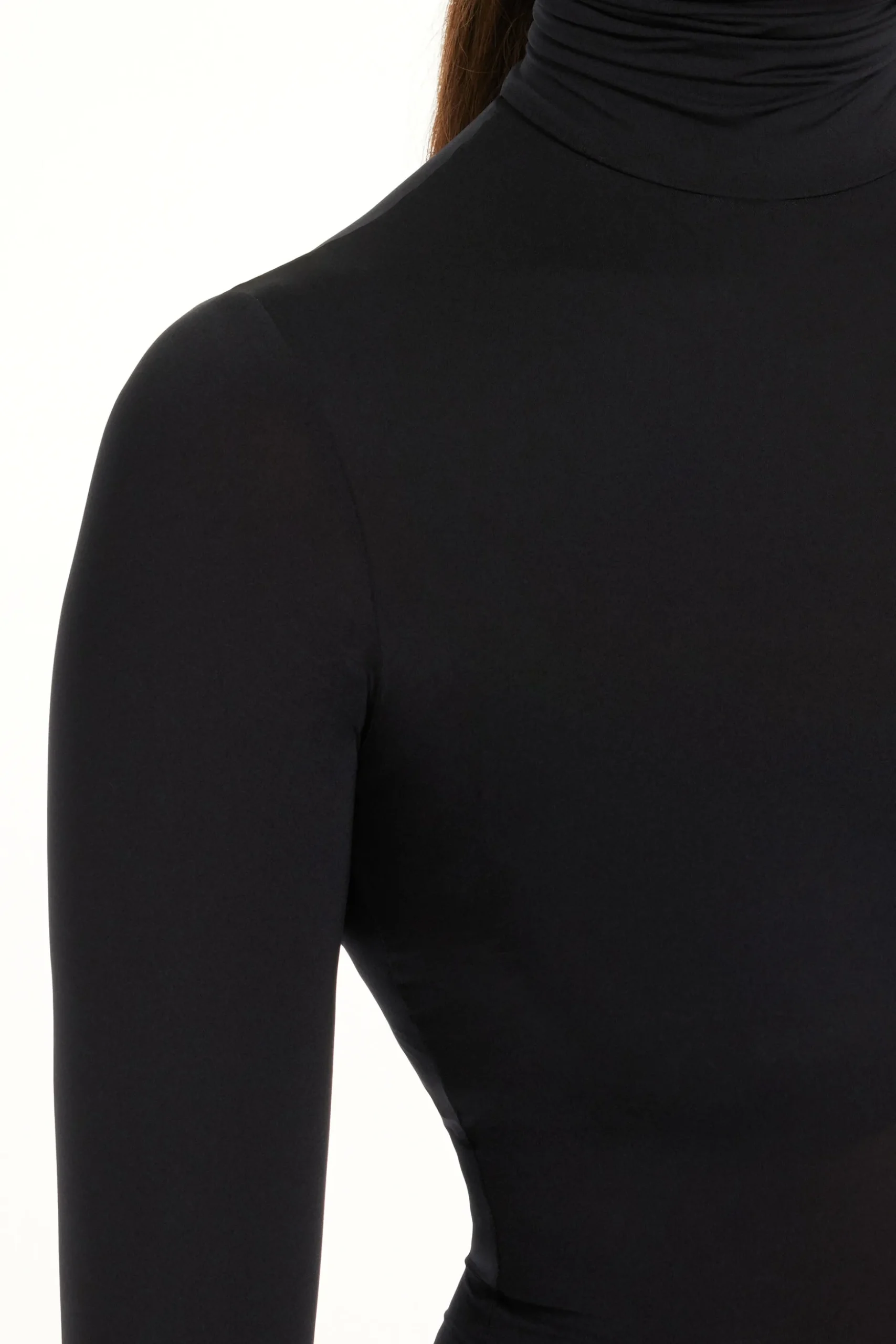 Long-Sleeved Turtleneck Microfiber Bodysuit - Bodysuits - Women | Tezenis