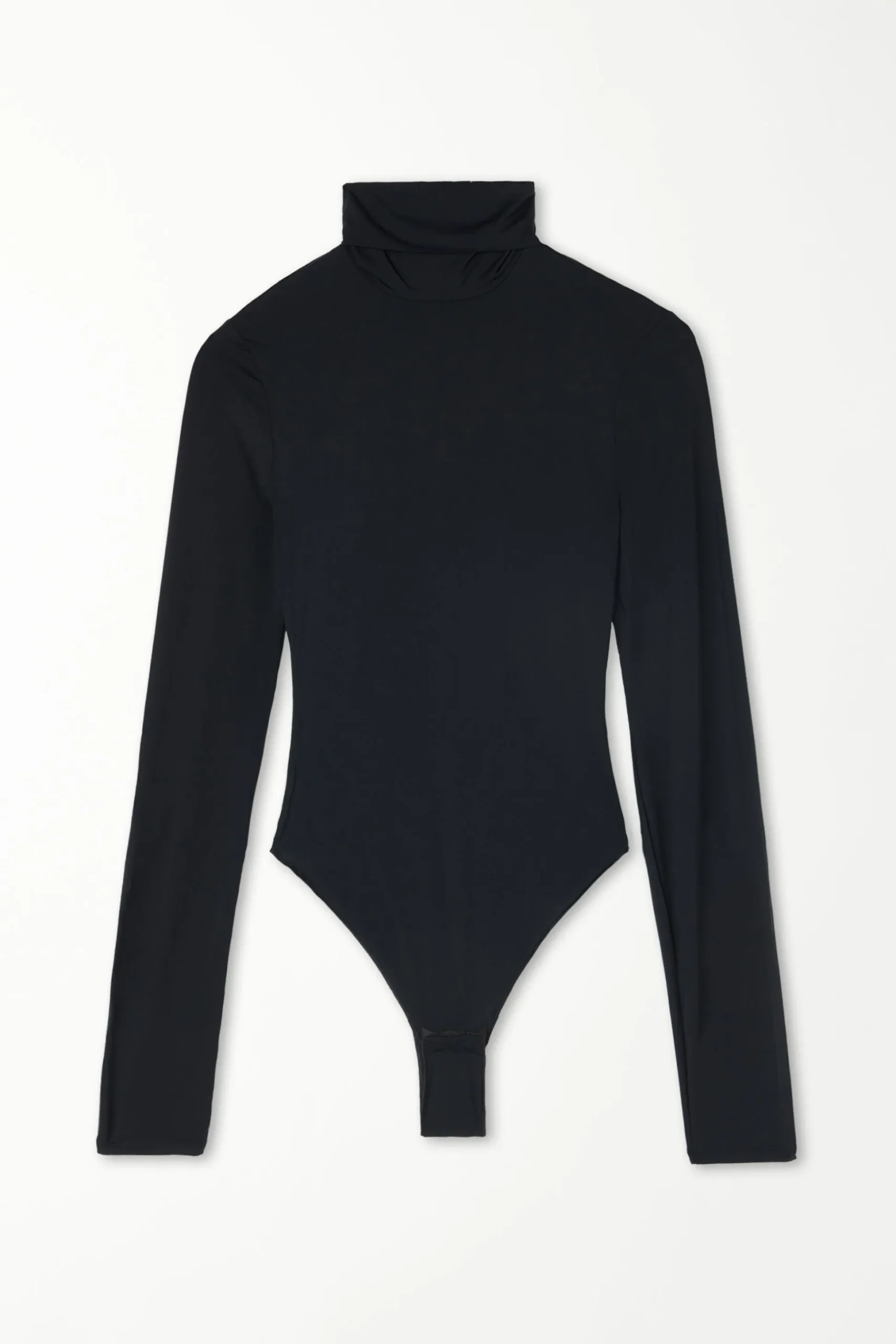 Long-Sleeved Turtleneck Microfiber Bodysuit - Bodysuits - Women | Tezenis
