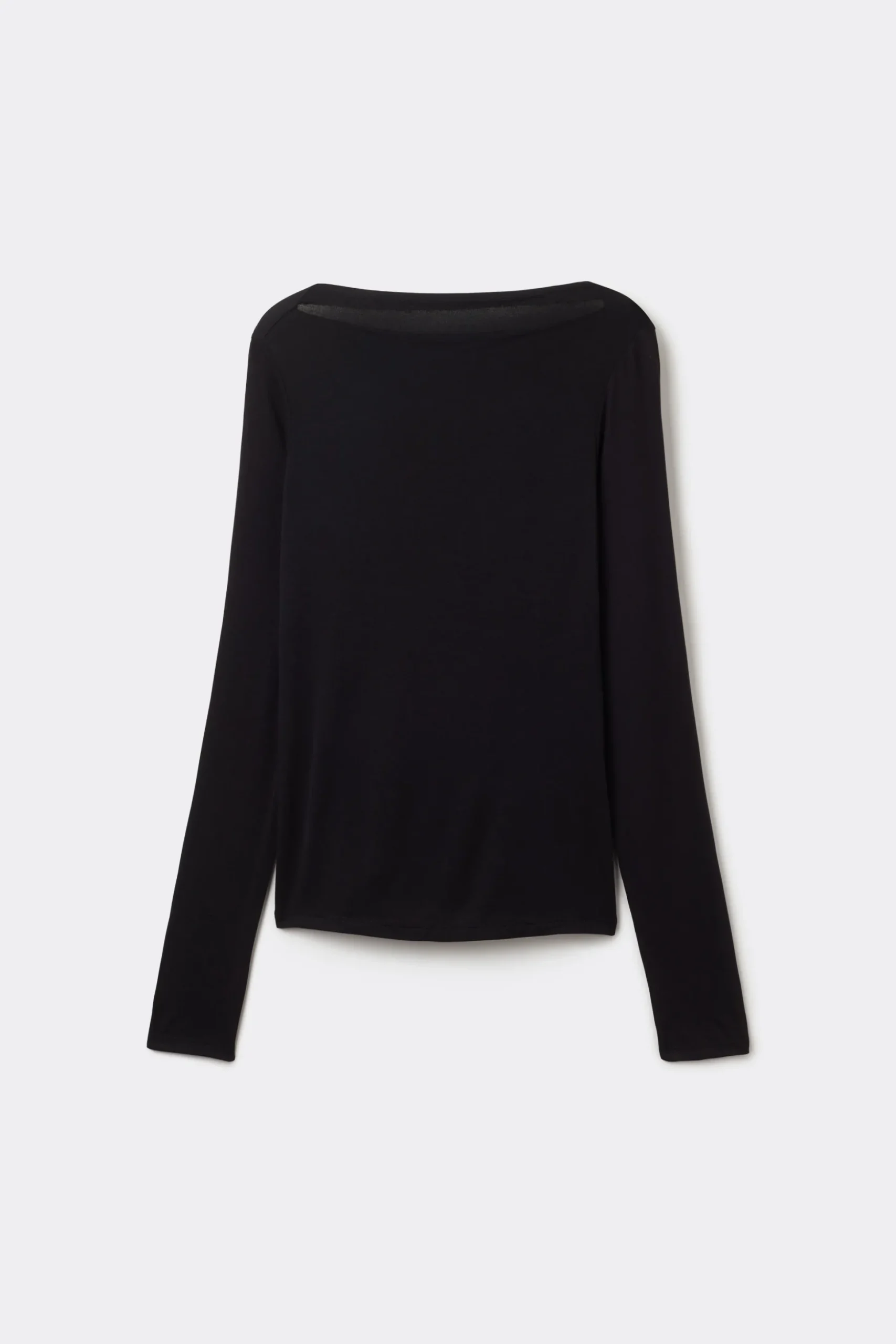 Long-Sleeved Viscose Boat-Neck Top - Long-Sleeved Tops - Women | Tezenis