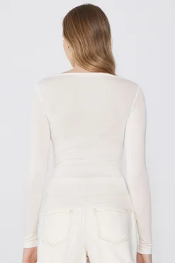 Long-Sleeved Viscose Boat-Neck Top - Long-Sleeved Tops - Women | Tezenis