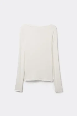 Long-Sleeved Viscose Boat-Neck Top - Long-Sleeved Tops - Women | Tezenis