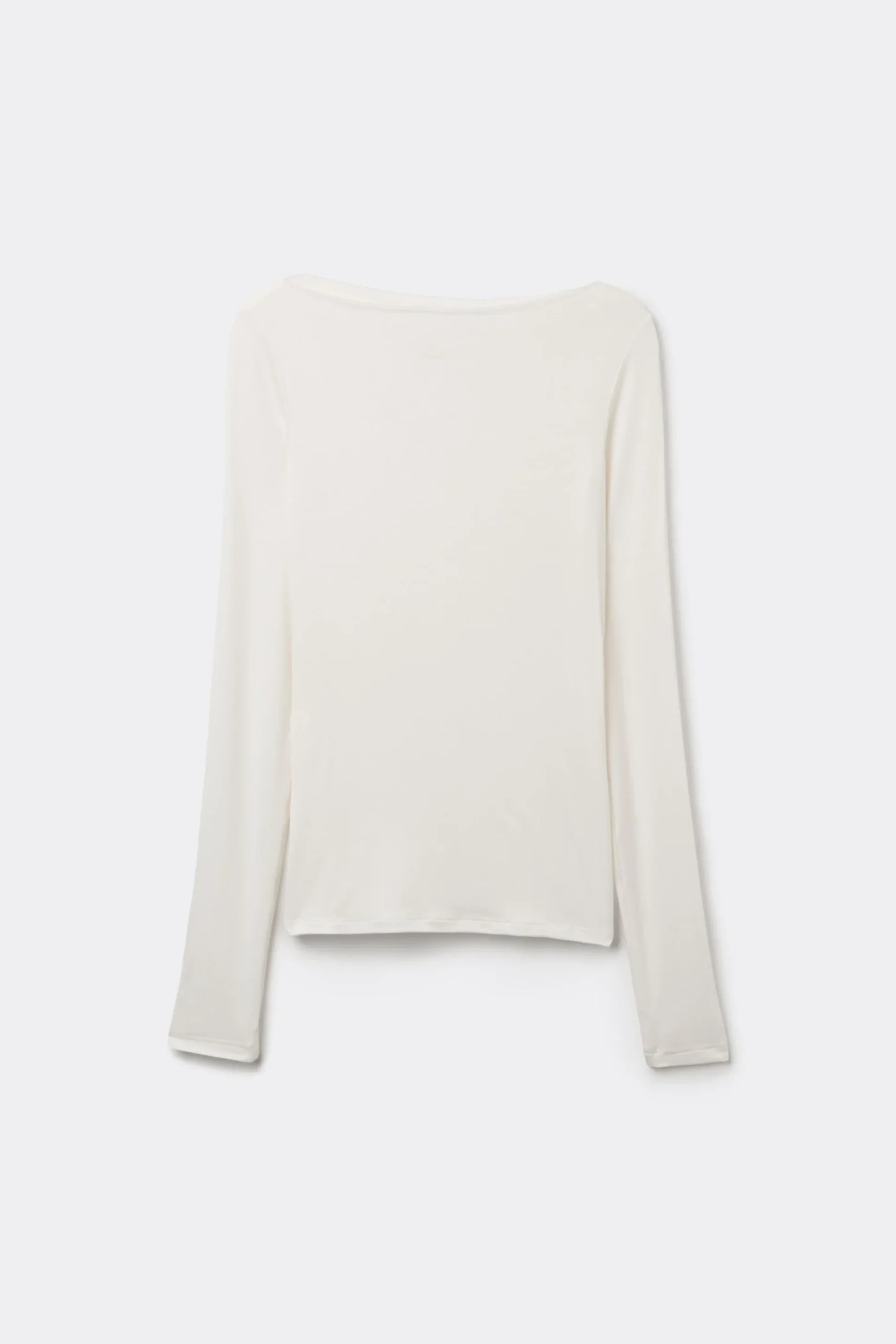 Long-Sleeved Viscose Boat-Neck Top - Long-Sleeved Tops - Women | Tezenis