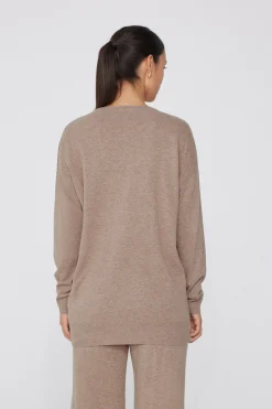 Long-Sleeved Wool V-Neck Sweater - Cardigans And Sweaters - Women | Tezenis