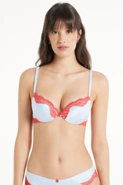 Los Angeles Pastel Baby Satin Super Push-Up Bra - Push-up - Women | Tezenis