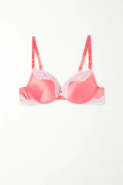 Los Angeles Pastel Baby Satin Super Push-Up Bra - Push-up - Women | Tezenis