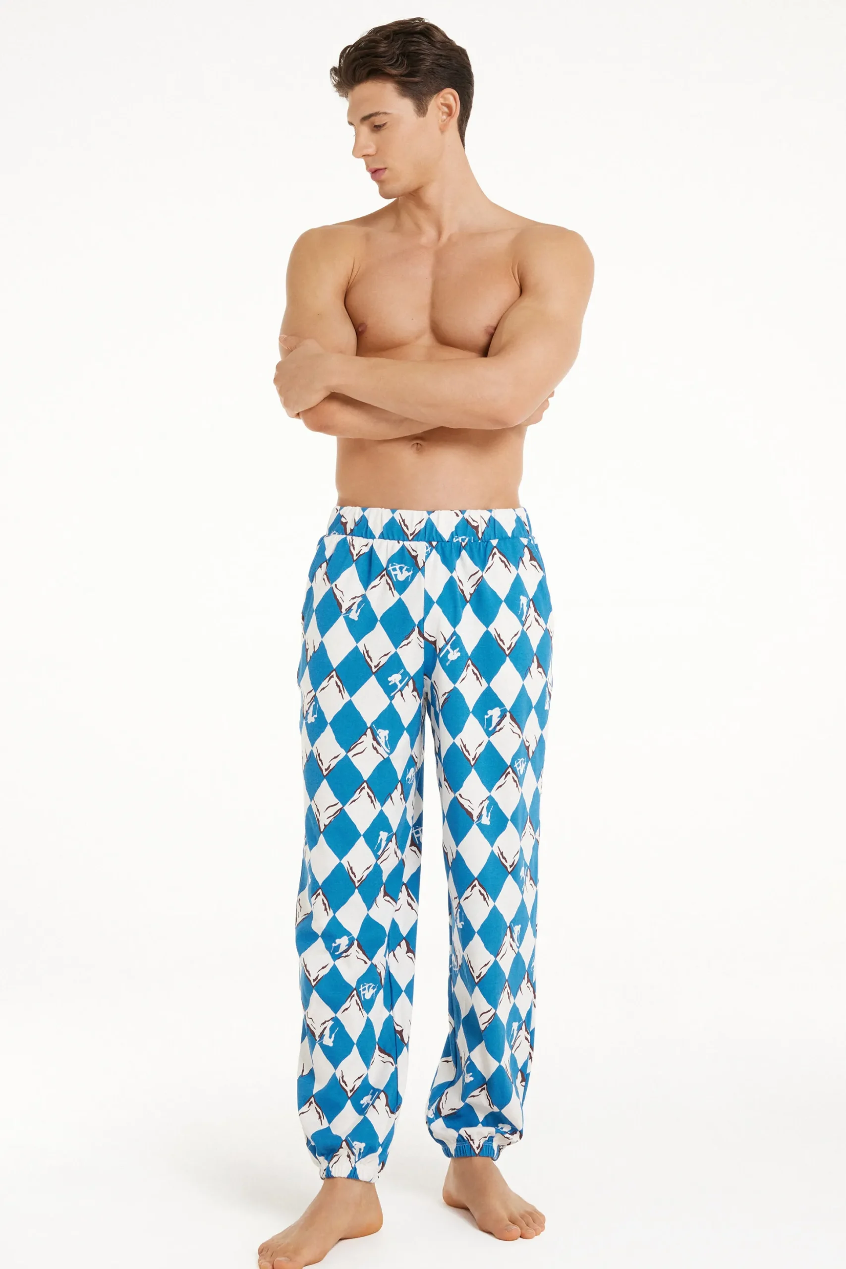 Men’s Cotton Joggers - Long Pajamas - Men | Tezenis