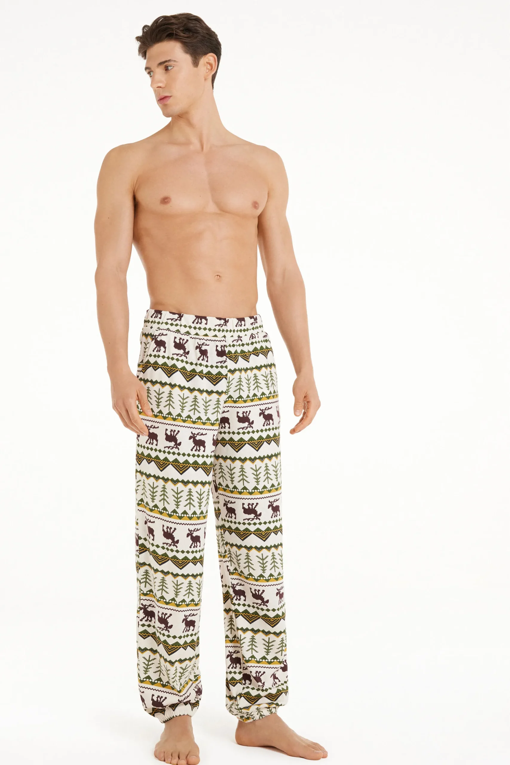Men’s Cotton Joggers - Long Pajamas - Men | Tezenis