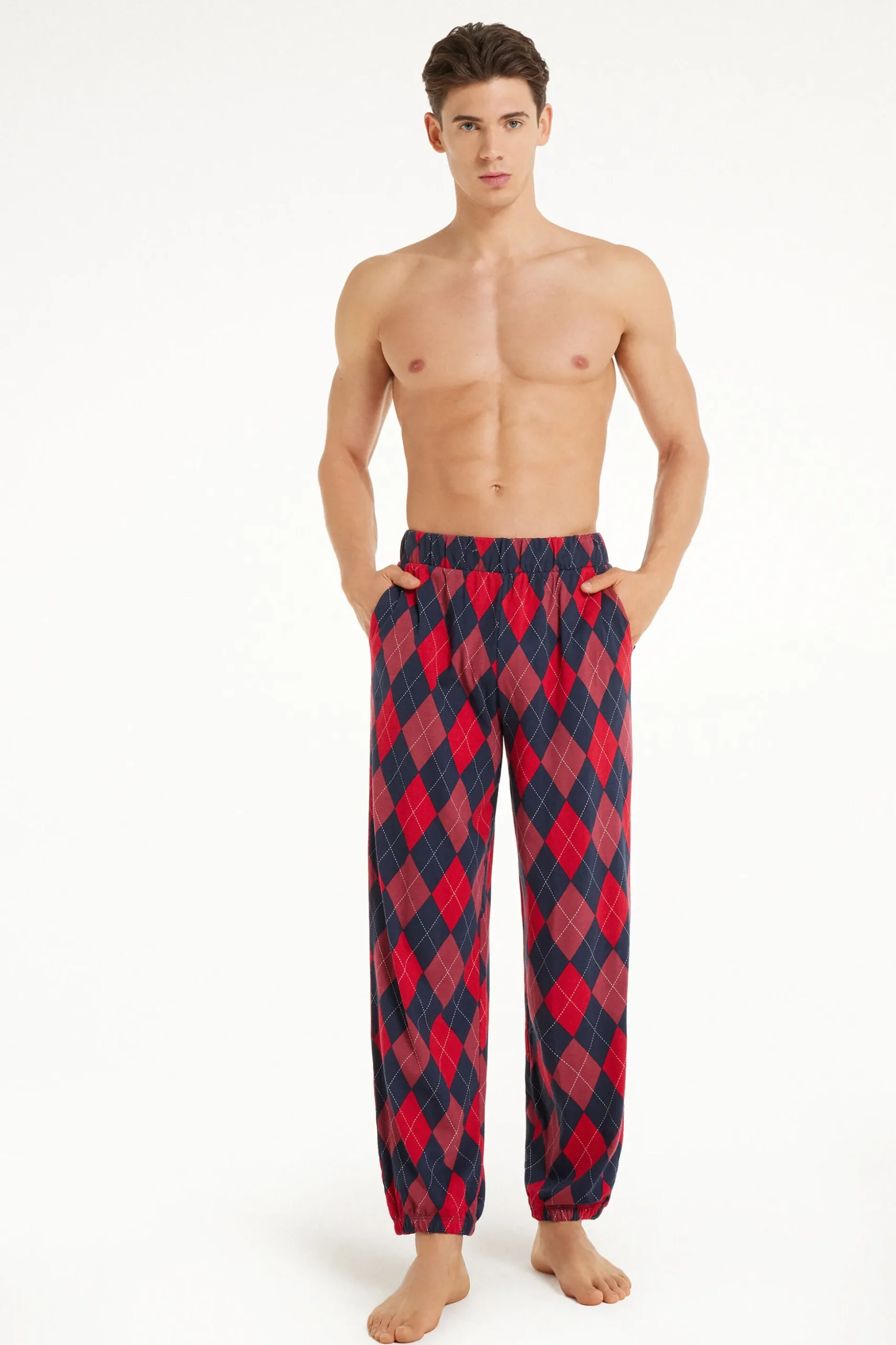 Men’s Cotton Joggers - Long Pajamas - Men | Tezenis