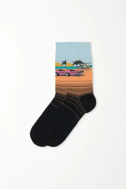 Men’s Patterned Cotton Crew Socks - Short Socks - Men | Tezenis