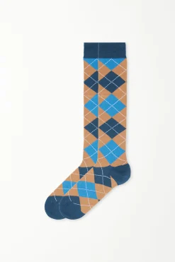 Men’s Patterned Long Cotton Socks - Long Socks - Men | Tezenis