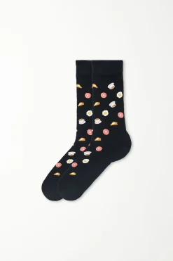 Men's Printed Cotton Crew Socks - Short Socks - Men | Tezenis