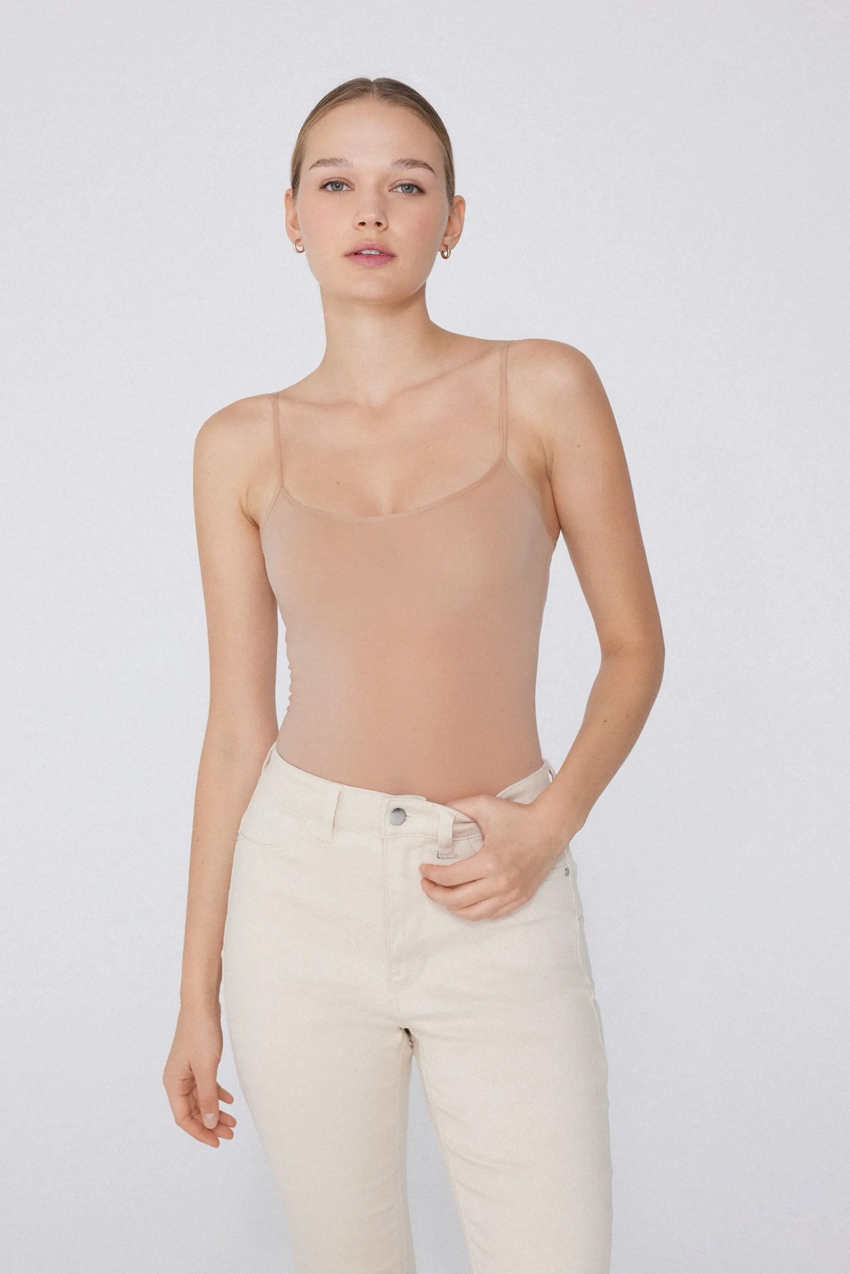 Microfiber Spaghetti Strap Bodysuit - Bodysuits - Women | Tezenis