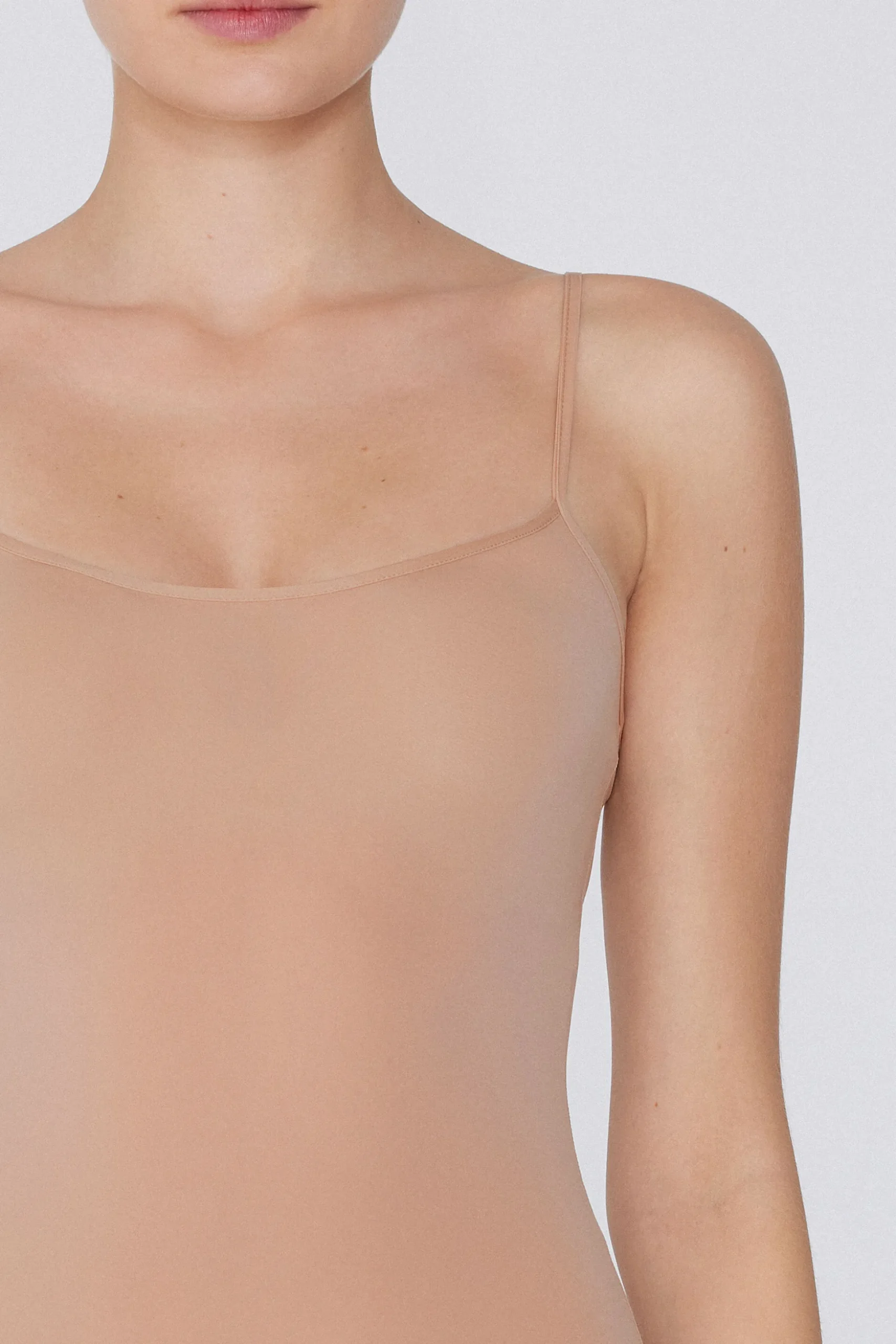 Microfiber Spaghetti Strap Bodysuit - Bodysuits - Women | Tezenis