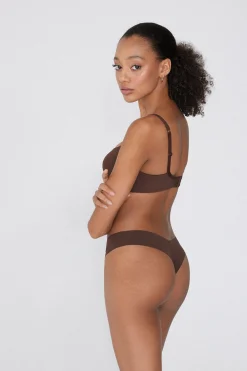 Microfiber V-Shaped Laser-Cut Brazilian Panties - Cheeky Briefs - Women | Tezenis