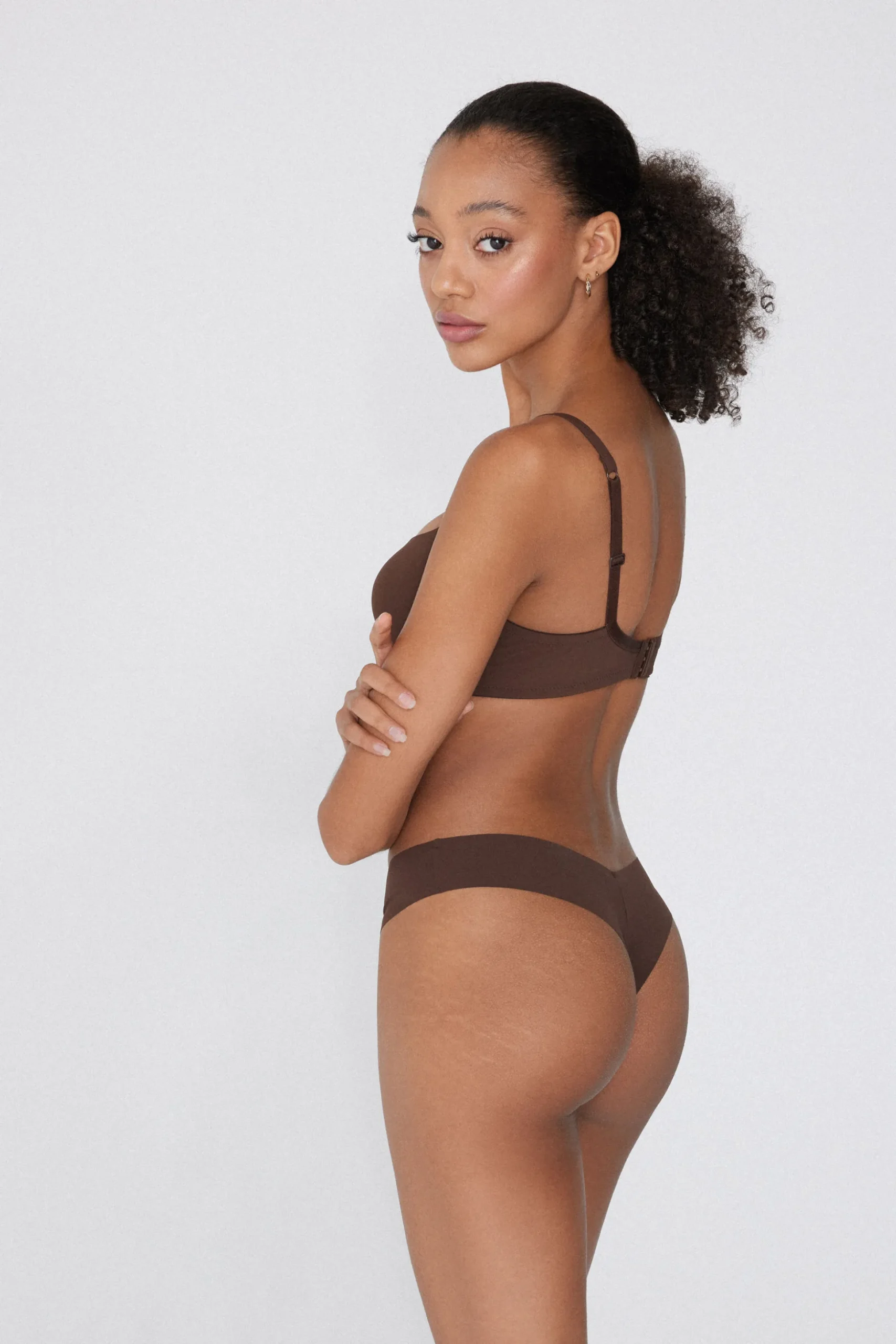 Microfiber V-Shaped Laser-Cut Brazilian Panties - Cheeky Briefs - Women | Tezenis