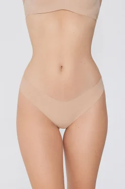 Microfiber V-Shaped Laser-Cut Brazilian Panties - Cheeky Briefs - Women | Tezenis