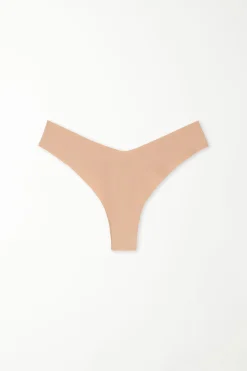 Microfiber V-Shaped Laser-Cut Brazilian Panties - Cheeky Briefs - Women | Tezenis