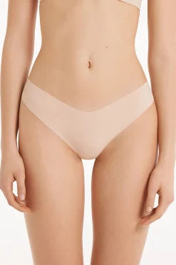 Microfiber V-Shaped Laser-Cut Brazilian Panties - Cheeky Briefs - Women | Tezenis