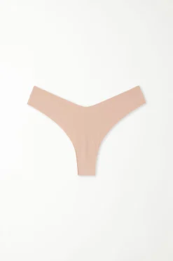 Microfiber V-Shaped Laser-Cut Brazilian Panties - Cheeky Briefs - Women | Tezenis