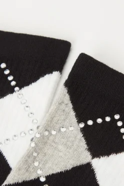 Mid-Calf Cotton Socks With Appliqués - Socks - Women | Tezenis