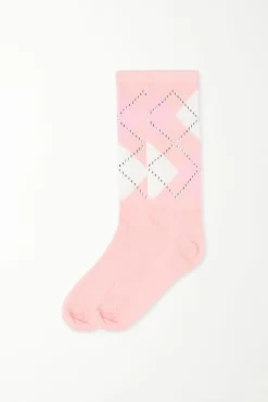 Mid-Calf Cotton Socks With Appliqués - Socks - Women | Tezenis