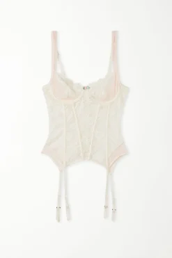Milk Roses Lace Balconette Merrywidow - Underwear Bodysuits - Women | Tezenis