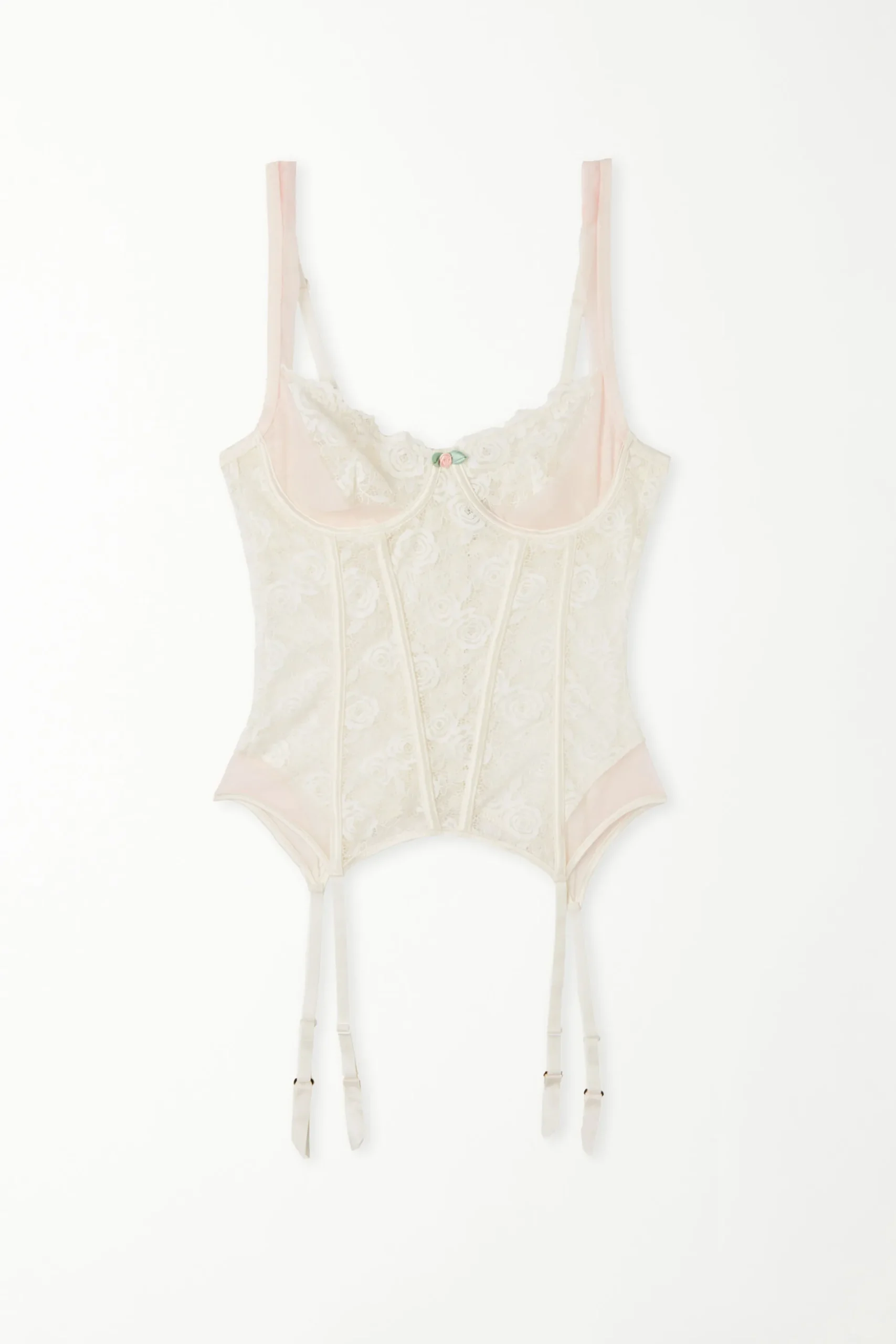 Milk Roses Lace Balconette Merrywidow - Underwear Bodysuits - Women | Tezenis