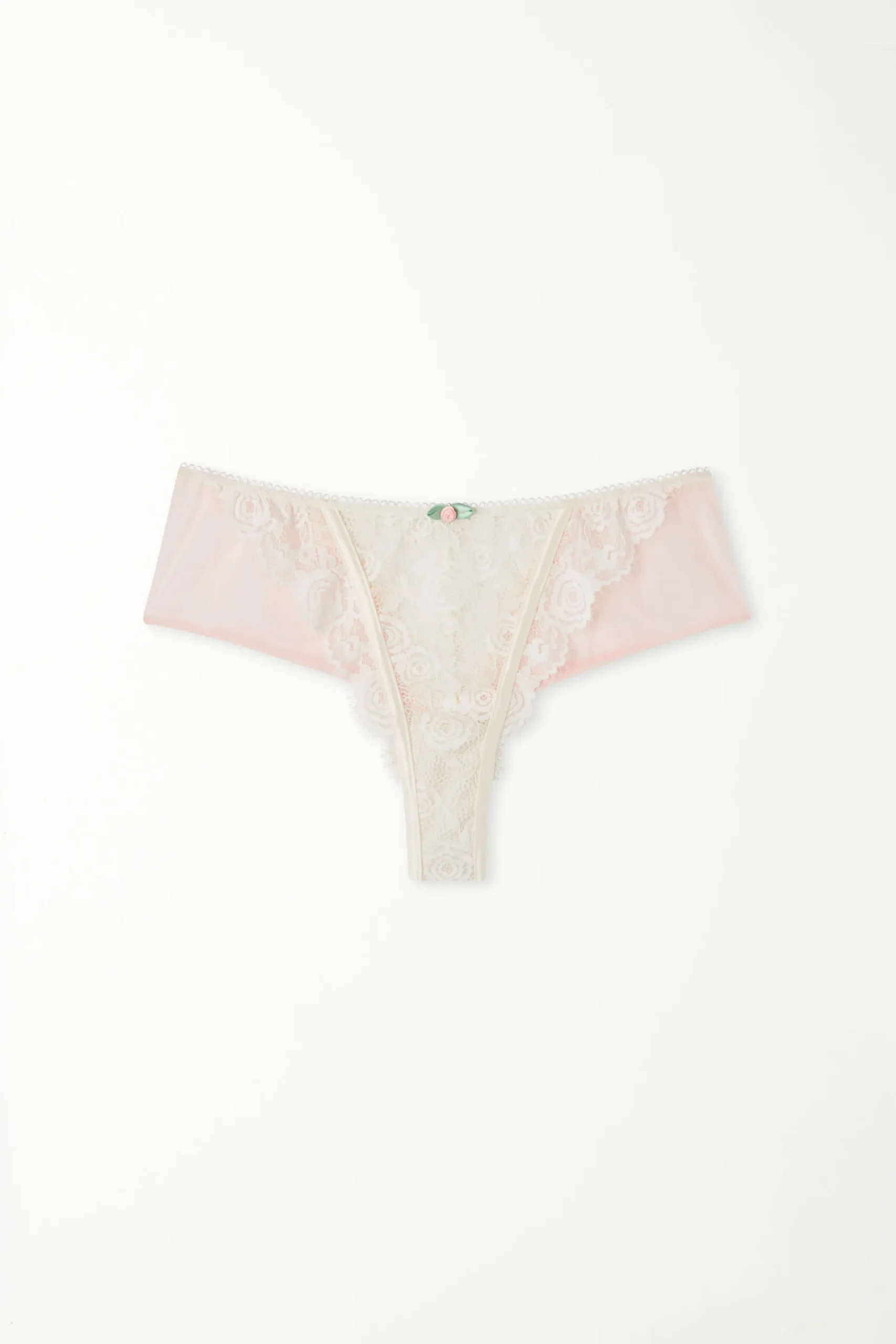 Milk Roses Lace Brazilian Panties - Cheeky Briefs - Women | Tezenis