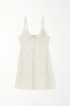 Milk Roses Lace Chemise With Balconette Cups - Slips - Women | Tezenis