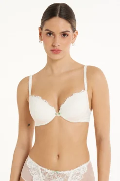 Milk Roses Lace Los Angeles Super Push-Up Bra - Push-up - Women | Tezenis