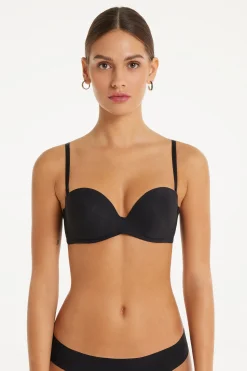 New York Padded Microfiber Bandeau Bra - Strapless And Bandeau - Women | Tezenis