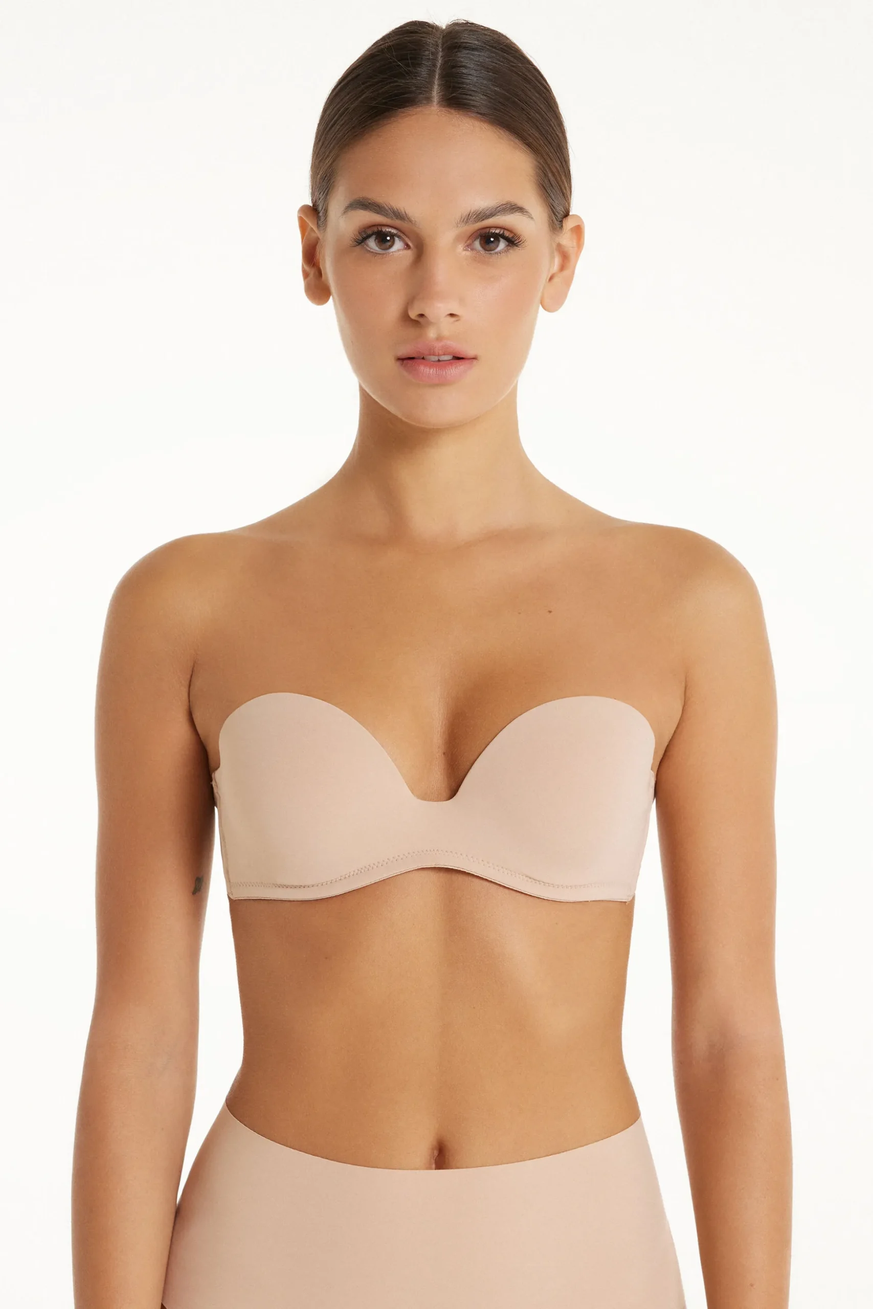 New York Padded Microfiber Bandeau Bra - Strapless And Bandeau - Women | Tezenis
