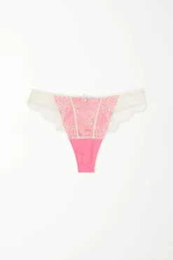 Ocean Dream Lace High-Cut Brazilian Panties - Cheeky Briefs - Women | Tezenis