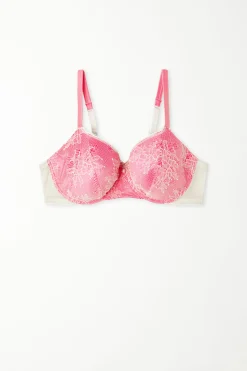 Ocean Dream Lace Prague Full-Cover Balconette Bra - Push-up - Women | Tezenis