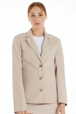 Opaque Coated-Effect Blazer Jacket - Jackets And Blazers - Women | Tezenis