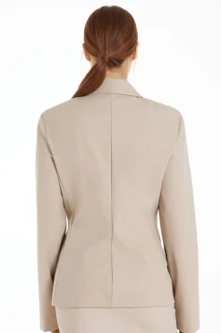 Opaque Coated-Effect Blazer Jacket - Jackets And Blazers - Women | Tezenis