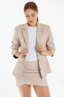 Opaque Coated-Effect Blazer Jacket - Jackets And Blazers - Women | Tezenis